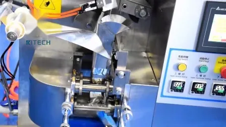 Kl Pyramid Double Chamber Filter Tea Bag with String Automatic Form Fill Seal Wrapping Flow Packaging Packing Filling Sealing Machine 