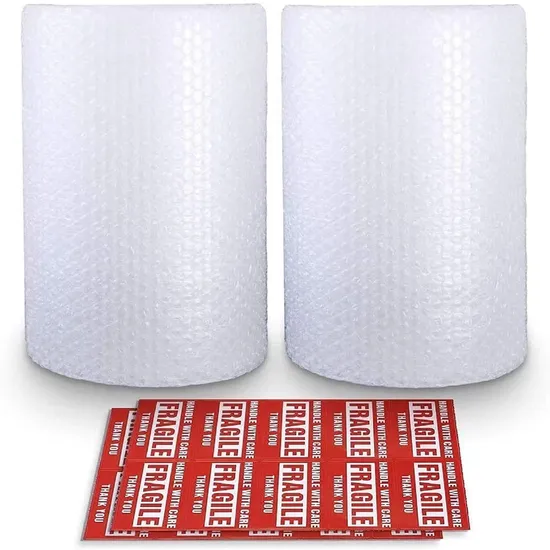 White Blue Bubble Cushion Wrap Rolls 3/16