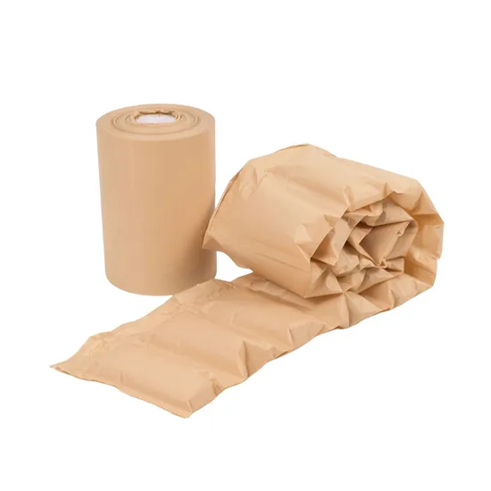100% Recyclable Paper Bubble Packaging Cushion Film Inflatable Bag Air Fiber Pillow 