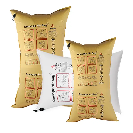 OEM 900*1800mm Waterproof and Wetproof Brown Kraft Paper Inflator Dunnage Air Bag 