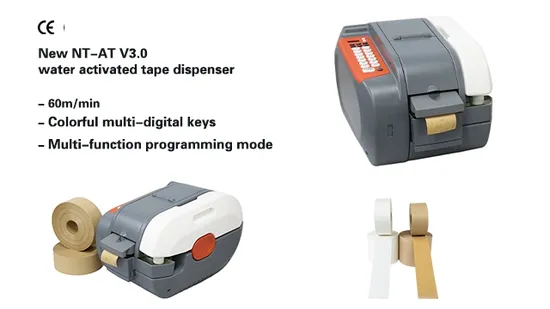 Original Manufacturer Water Activated Electirc Packing Wet Paper Kraft Kraft Tape Dispenser 