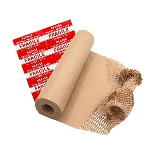 Brown Kraft Paper Roll Honeycomb Packaging Paper Made of Reusable Honeycomb Paper 